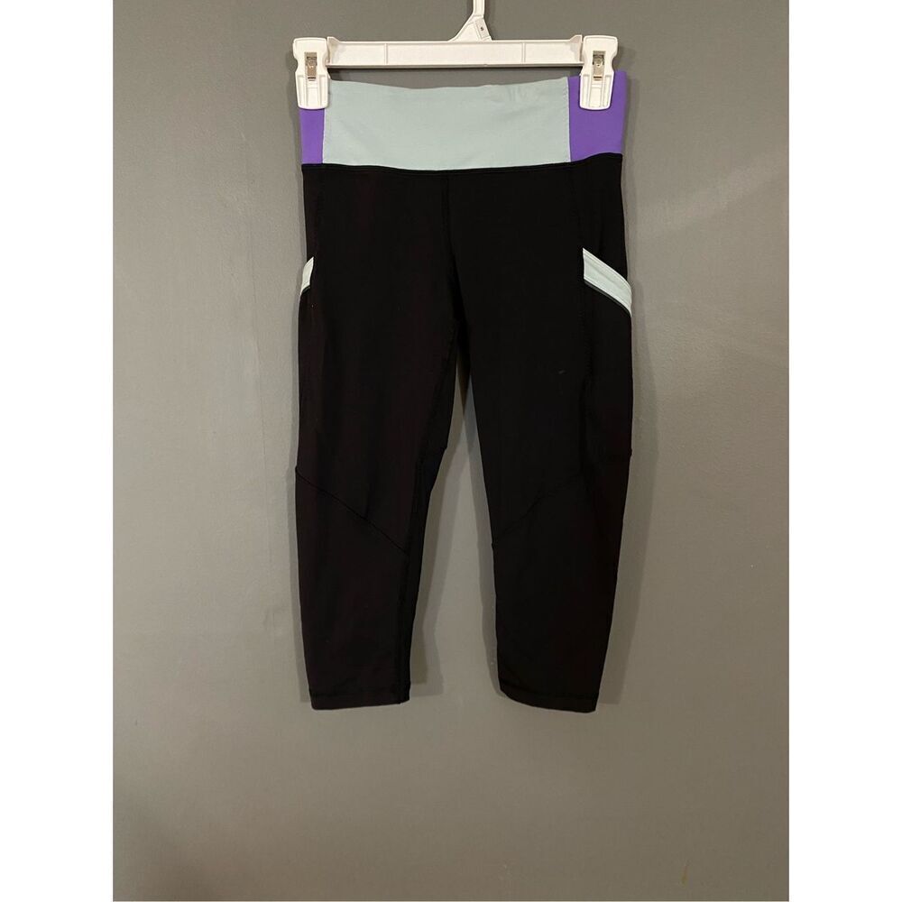 Lululemon Black Mid Rise Capri’s With Pockets Size 2